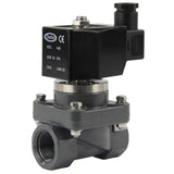 Électrovanne électrique à deux voies à action indirecte normalement fermée Elephant DHF21-CP-НЗ VITON G 24V, matériau du corps - PSP-Fire Resistant Line, joint - Viton