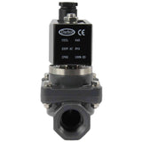Électrovanne électrique à deux voies à action indirecte normalement fermée Elephant DHF21-CP-НЗ VITON G 24V, matériau du corps - PSP-Fire Resistant Line, joint - Viton