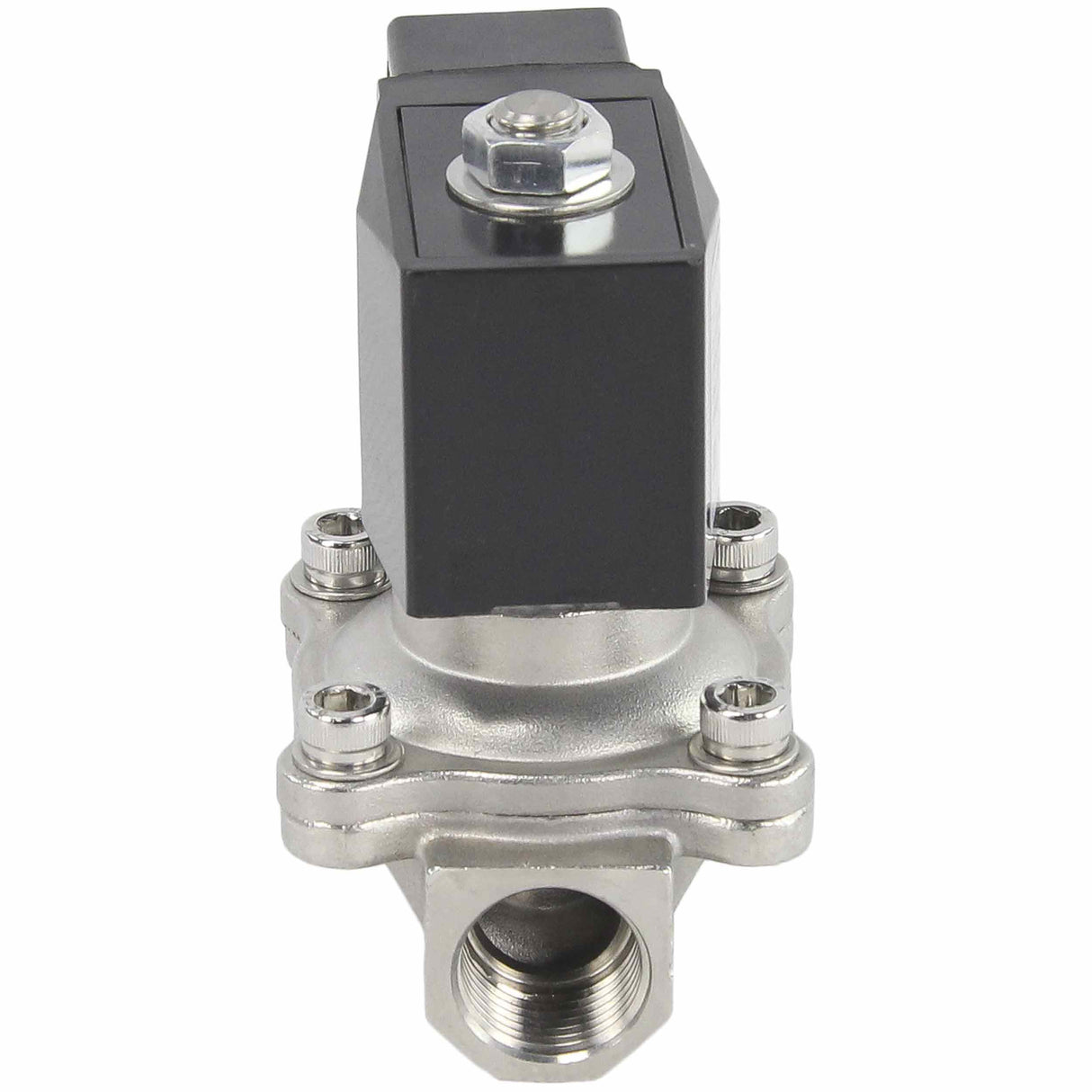 Électrovanne électrique à action directe à deux voies normalement fermée Elephant VS2W-201V-NC VITON 24V, matériau du corps - acier inoxydable AISI 304, joint - Viton
