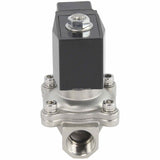 Électrovanne électrique à action directe à deux voies normalement fermée Elephant VS2W-201V-NC VITON 24V, matériau du corps - acier inoxydable AISI 304, joint - Viton