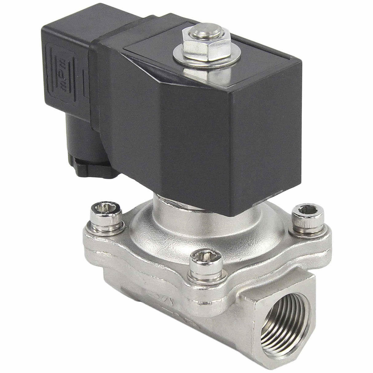 Électrovanne électrique à action directe à deux voies normalement fermée Elephant VS2W-201E-NC EPDM 24V, matériau du corps - acier inoxydable AISI 304, joint - EPDM