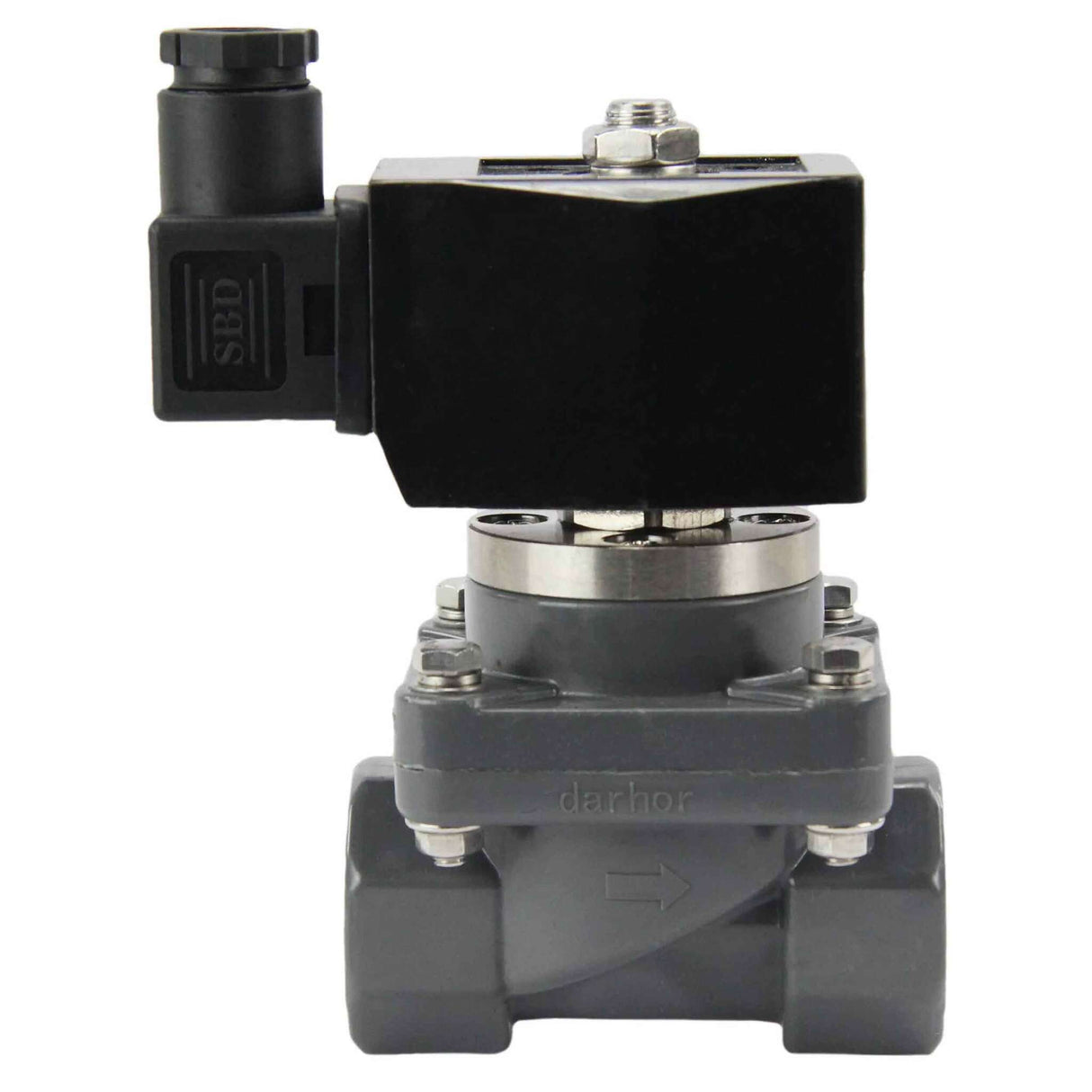Électrovanne électrique à deux voies à action indirecte normalement fermée Elephant DHF21-CP-НЗ VITON G 24V, matériau du corps - PSP-Fire Resistant Line, joint - Viton