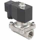 Électrovanne électrique à action directe à deux voies normalement fermée Elephant VS2W-201V-NC VITON 24V, matériau du corps - acier inoxydable AISI 304, joint - Viton