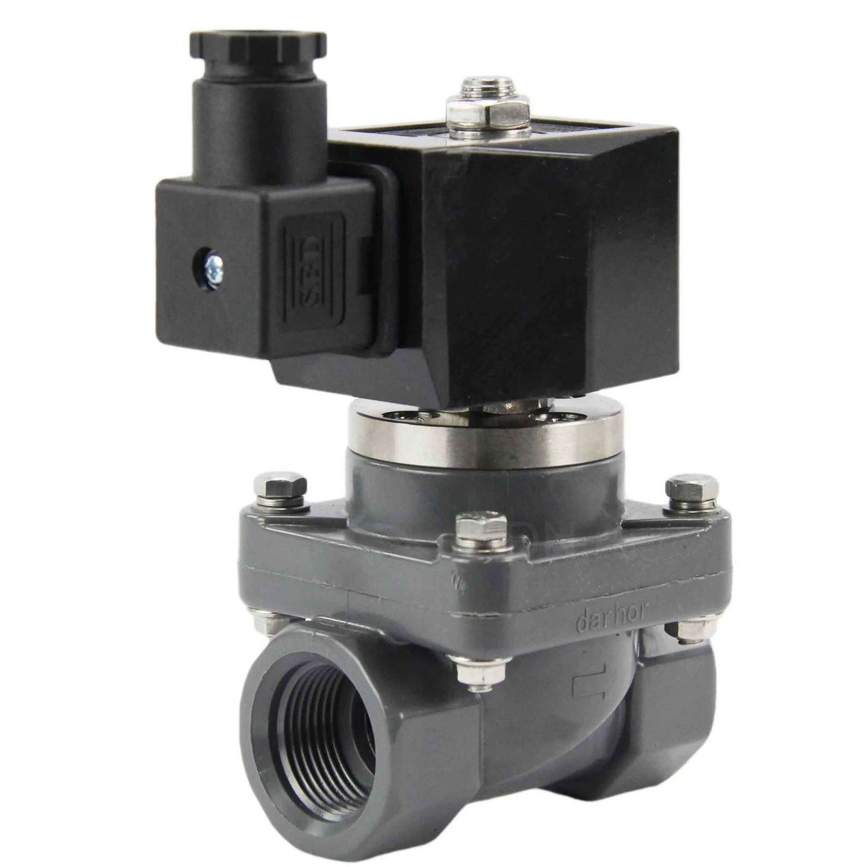 Électrovanne électrique à deux voies à action indirecte normalement fermée Elephant DHF21-CP-НЗ VITON G 24V, matériau du corps - PSP-Fire Resistant Line, joint - Viton