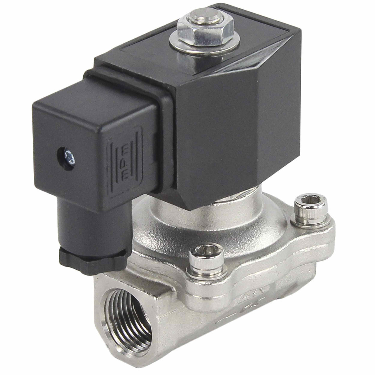 Électrovanne électrique à action directe à deux voies normalement fermée Elephant VS2W-201E-NC EPDM 24V, matériau du corps - acier inoxydable AISI 304, joint - EPDM