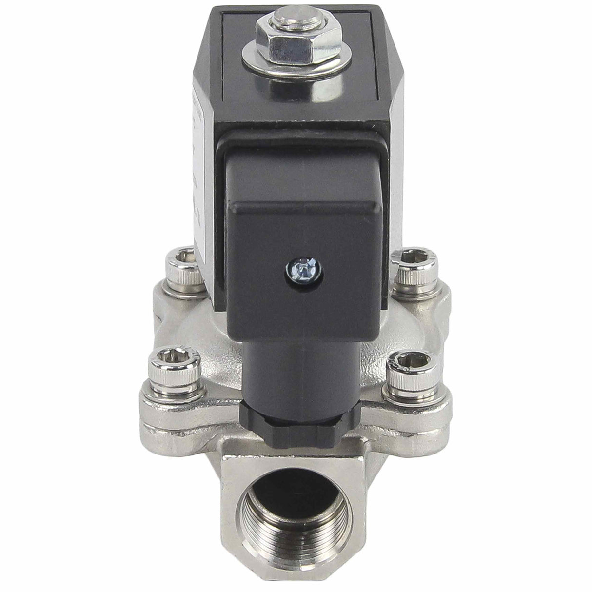 Électrovanne électrique à action directe à deux voies normalement fermée Elephant VS2W-201V-NC VITON 24V, matériau du corps - acier inoxydable AISI 304, joint - Viton