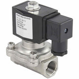Électrovanne électrique à action directe à deux voies normalement fermée Elephant VS2W-201V-NC VITON 24V, matériau du corps - acier inoxydable AISI 304, joint - Viton