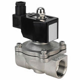 Électrovanne électrique à action directe à deux voies normalement fermée Elephant VS2W-301E-NC EPDM 110/220V, matériau du corps - acier inoxydable AISI 304, joint - EPDM