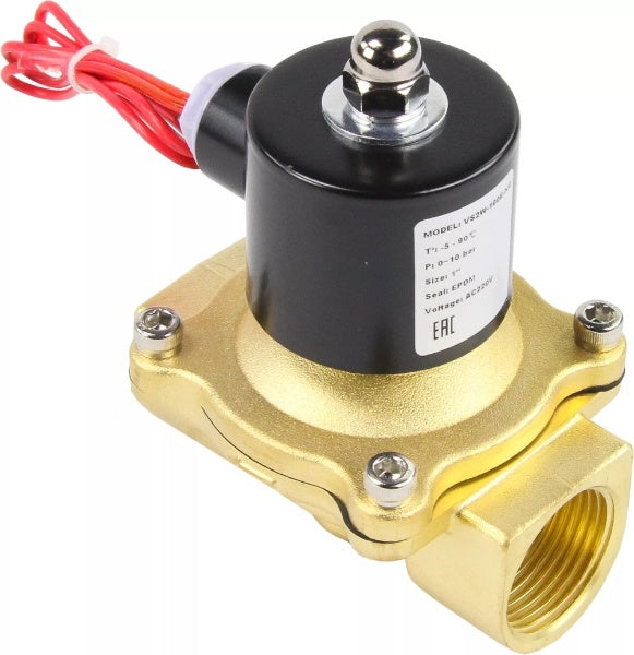 Électrovanne Elephant VS100-VT-NC-24VAC, matériau du corps - Laiton, joint - Viton, normalement fermée, bobine - 24 VAC