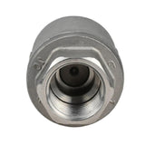 Clapet anti-retour à ressort Elephant VCS3232P-T, matériau du corps - acier inoxydable AISI 316, matériau de l'élément de fermeture - acier inoxydable AISI 316, joint - PTFE