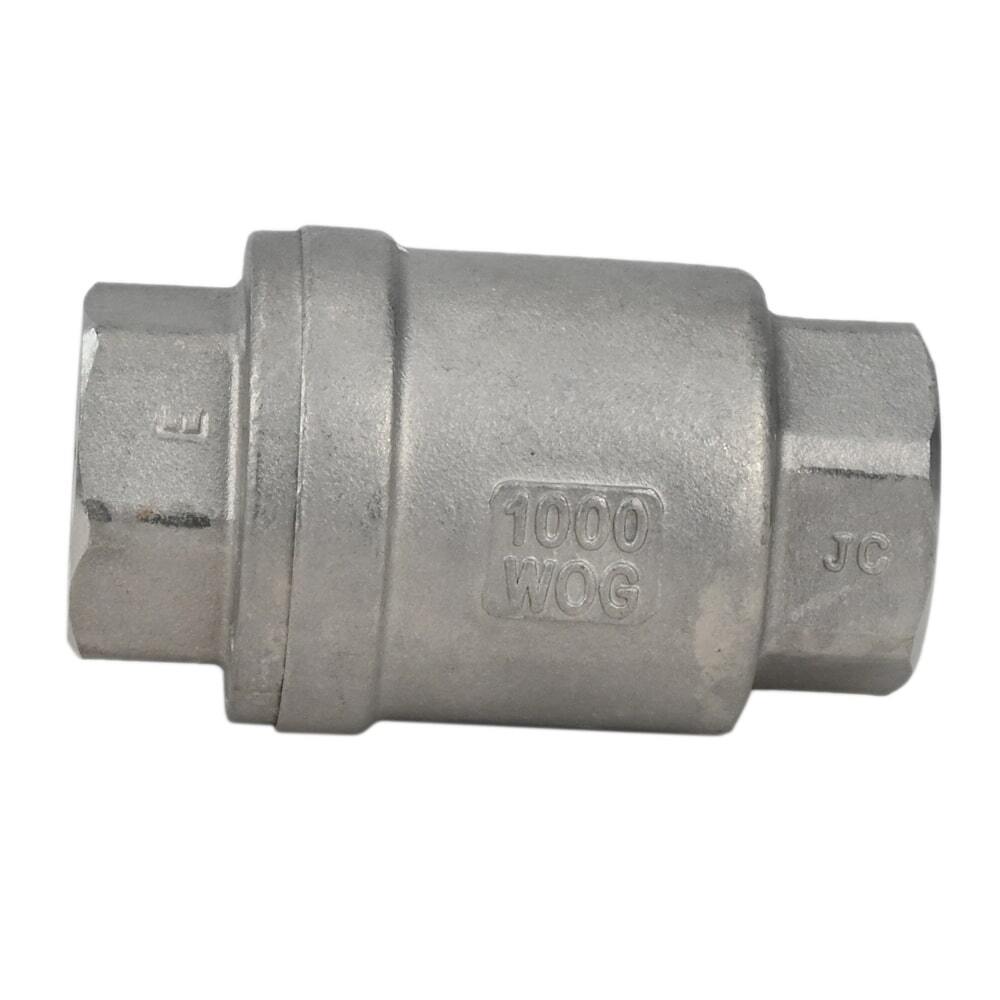 Clapet anti-retour à ressort Elephant VCS3232P-T, matériau du corps - acier inoxydable AISI 316, matériau de l'élément de fermeture - acier inoxydable AISI 316, joint - PTFE