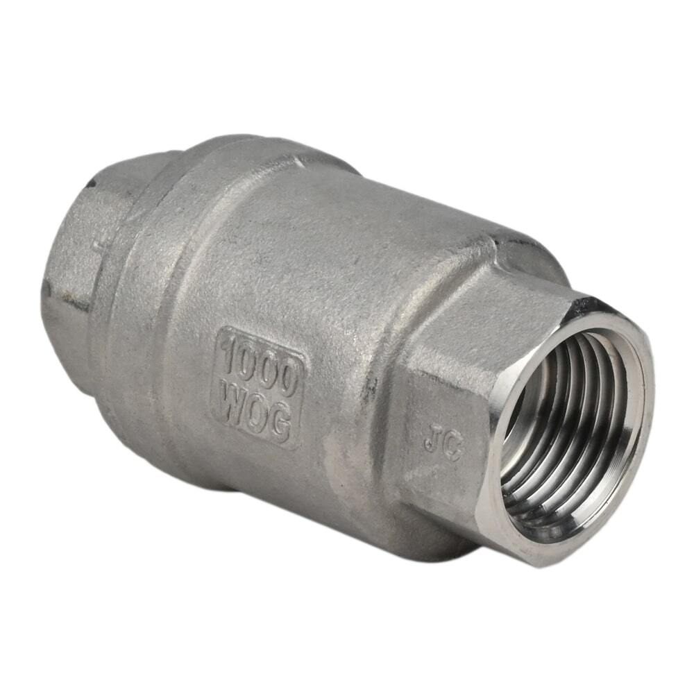Clapet anti-retour à ressort Elephant VCS3232P-T, matériau du corps - acier inoxydable AISI 316, matériau de l'élément de fermeture - acier inoxydable AISI 316, joint - PTFE