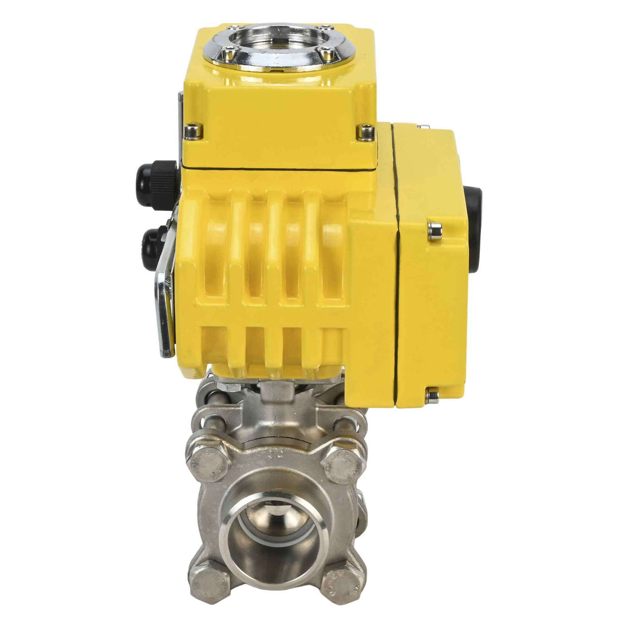 Robinet à boisseau sphérique en acier inoxydable Elephant kshpp-316200-elephant-380v, matériau du corps - acier inoxydable AISI 316, matériau de la bille - acier inoxydable AISI 316, joint - PTFE, commande par actionneur électrique