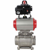 Robinet à boisseau sphérique en acier inoxydable Elephant BVPP 316.200-ISO PSI914 SS316 passage intégral, à souder, matériau du corps - acier inoxydable, actionneur pneumatique Elephant SA, bloc d'interrupteur de fin de course APL-410N EX