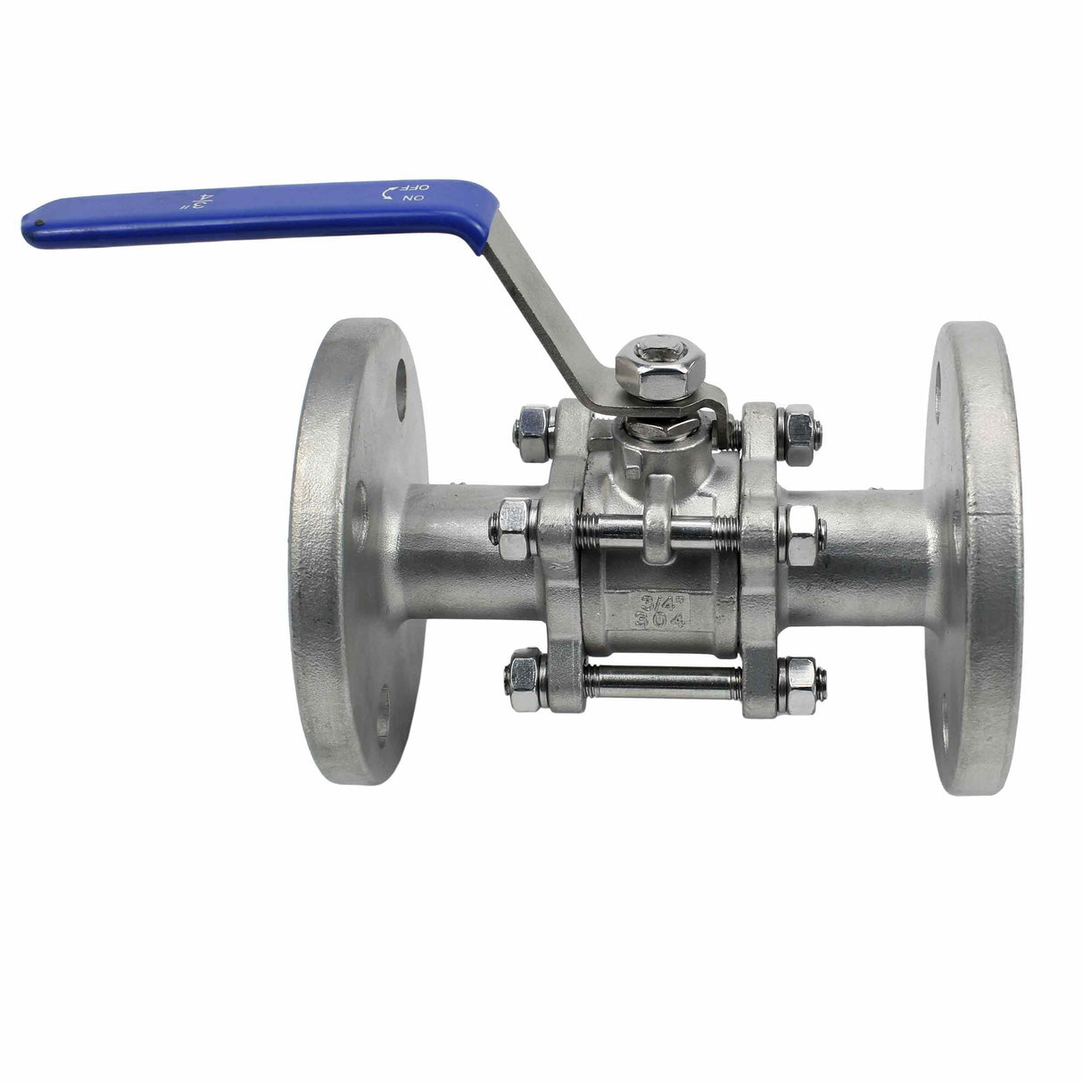 Robinet à boisseau sphérique en acier inoxydable Elephant BV.F.Fp.T.316.180 580 psi, SS316, passage intégral, raccord à bride, avec poignée