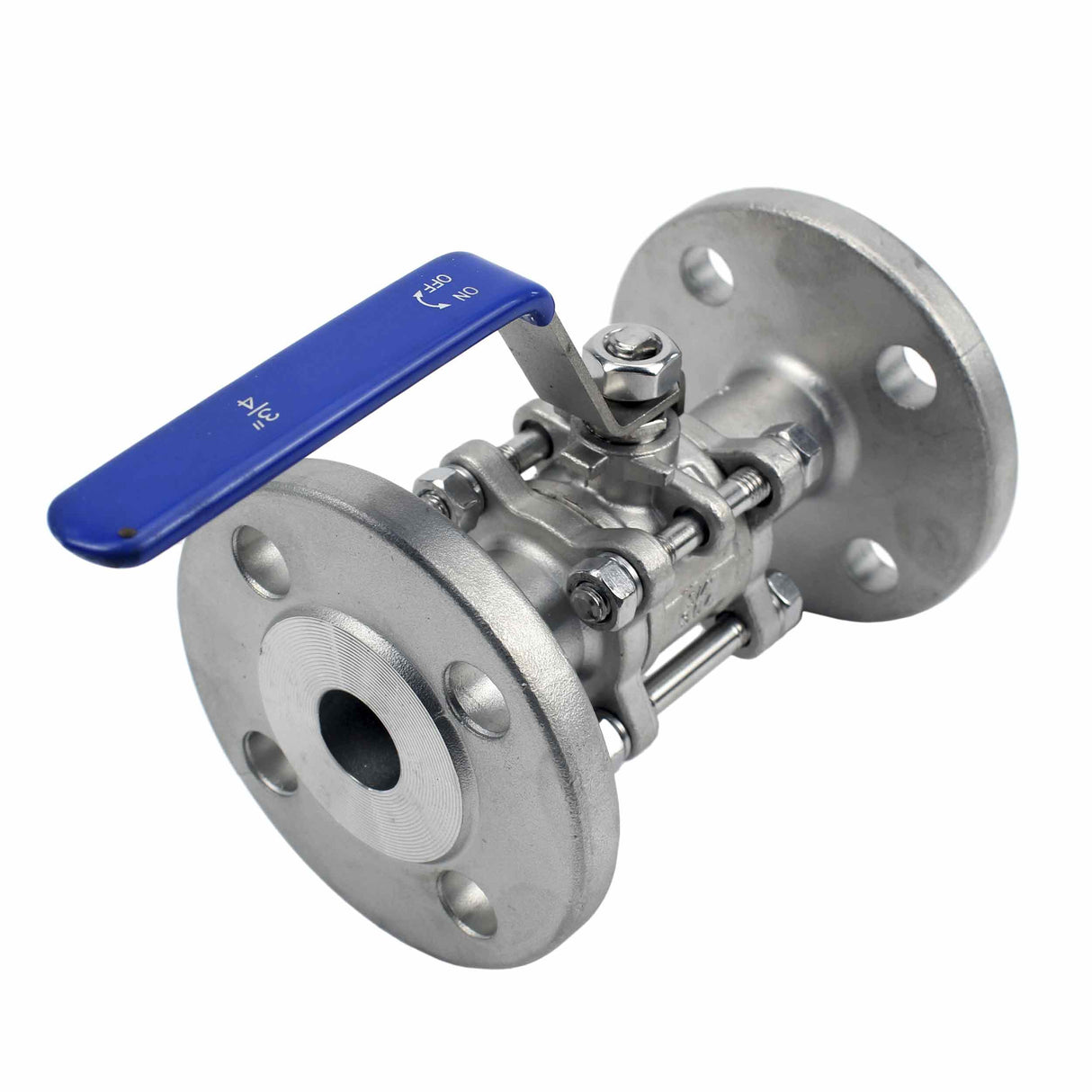 Robinet à boisseau sphérique en acier inoxydable Elephant BV.F.Fp.T.316.180 580 psi, SS316, passage intégral, raccord à bride, avec poignée