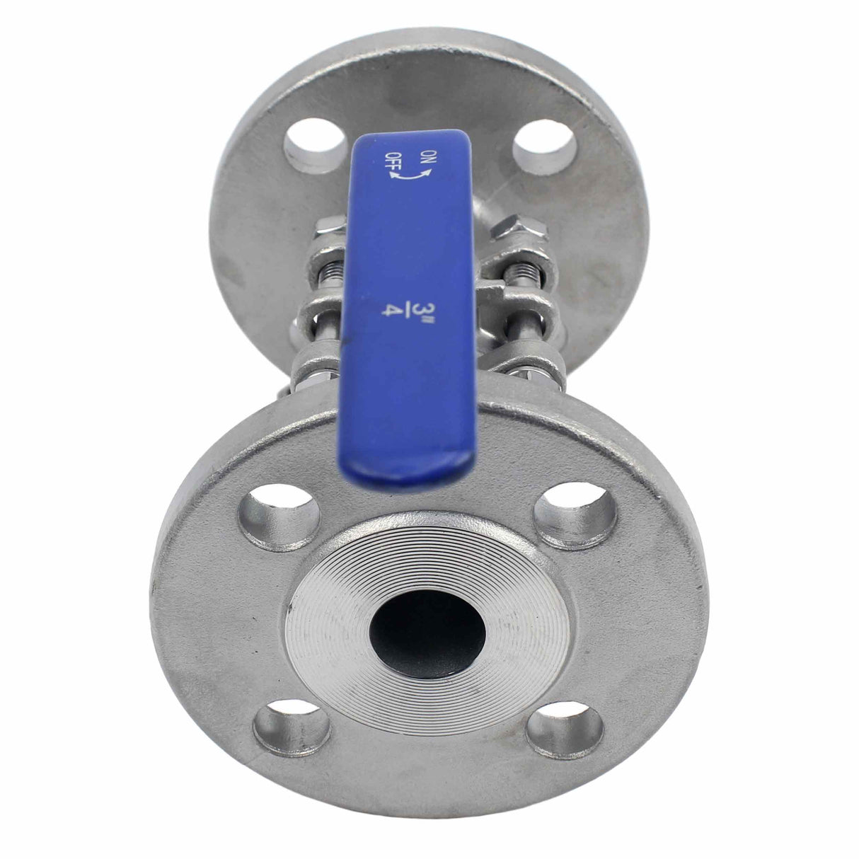 Robinet à boisseau sphérique en acier inoxydable Elephant BV.F.Fp.T.316.180 580 psi, SS316, passage intégral, raccord à bride, avec poignée