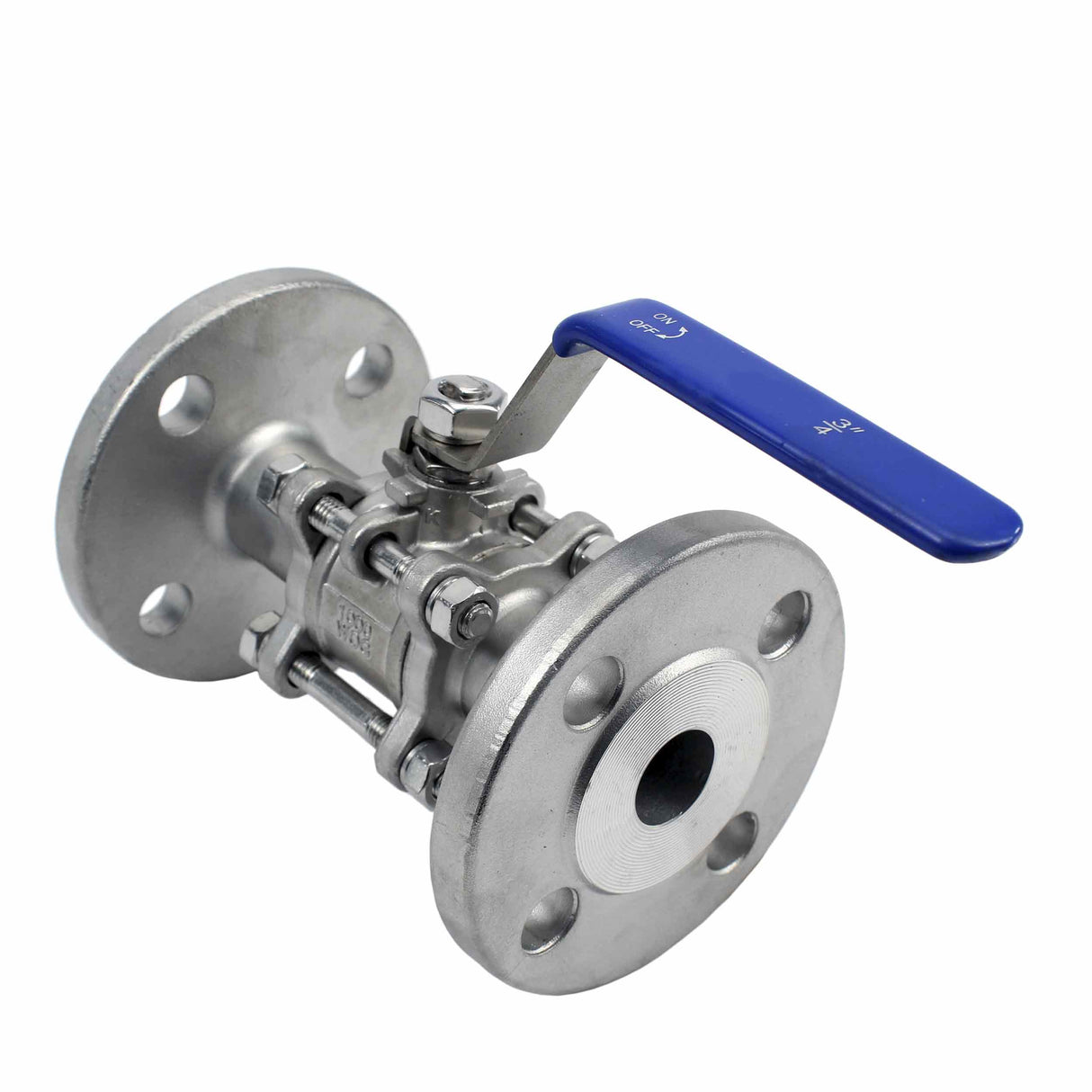 Robinet à boisseau sphérique en acier inoxydable Elephant BV.F.Fp.T.316.180 580 psi, SS316, passage intégral, raccord à bride, avec poignée