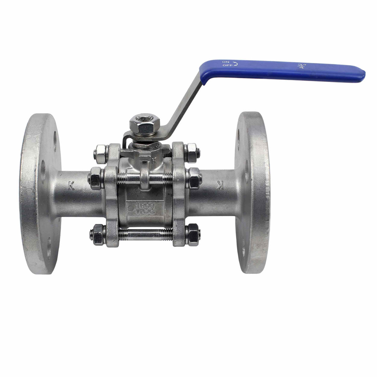 Robinet à boisseau sphérique en acier inoxydable Elephant BV.F.Fp.T.316.180 580 psi, SS316, passage intégral, raccord à bride, avec poignée