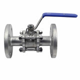 Robinet à boisseau sphérique en acier inoxydable Elephant BV.F.Fp.T.316.180 580 psi, SS316, passage intégral, raccord à bride, avec poignée