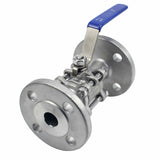 Robinet à boisseau sphérique en acier inoxydable Elephant BV.F.Fp.T.316.180 580 psi, SS316, passage intégral, raccord à bride, avec poignée