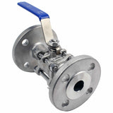 Robinet à boisseau sphérique en acier inoxydable Elephant BV.F.Fp.T.316.180 580 psi, SS316, passage intégral, raccord à bride, avec poignée