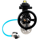 Ball valves Elephant BV3232P(3pc)-FP-F-ISO-H DN65-80 16 bar, three-piece full bore flanged, stainless steel SS304, seal - PTFE, with pneumatic actuator PA-DA-105-1 double acting, with pneumatic distributor 4V320-08 220V, with LSU APL-410N EX