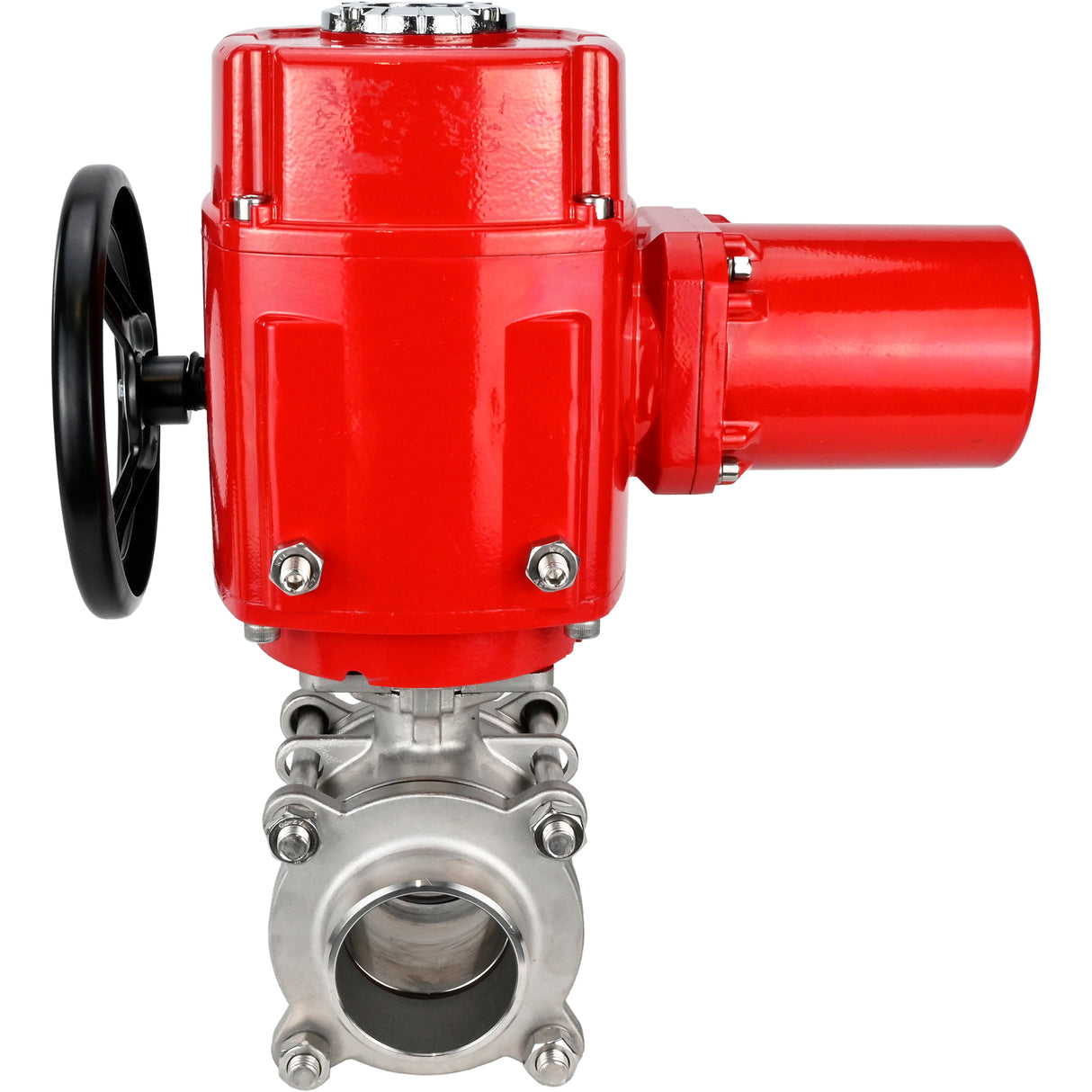 Robinet à boisseau sphérique en acier inoxydable Elephant BVPP 316.200-ISO PSI914 SS316 passage intégral, à souder, matériau du corps - acier inoxydable, actionneur électrique quart de tour Elephant QT-W (M) EX 380 V