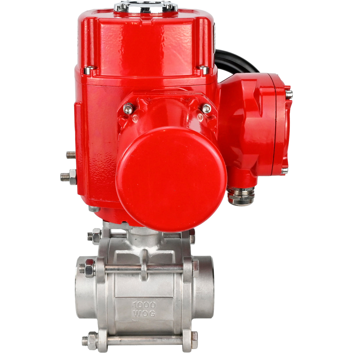 Robinet à boisseau sphérique en acier inoxydable Elephant BVPP 316.200-ISO PSI914 SS316 passage intégral, à souder, matériau du corps - acier inoxydable, actionneur électrique quart de tour Elephant QT-W (M) EX 380 V