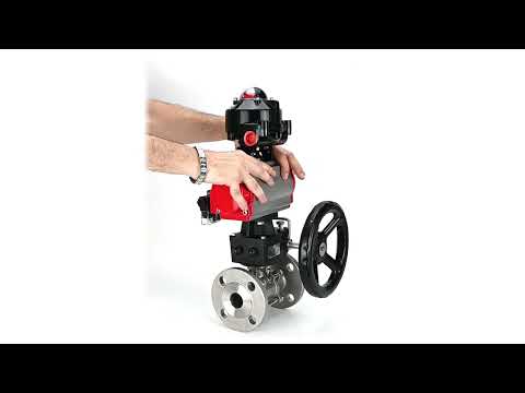 Ball valves Elephant BV3232P(3pc)-FP-F-ISO-H flanged, full bore, three-piece, stainless steel body. steel SS316, seal - PTFE, with pneumatic drive Elephant PA-DA 052-130 pneumatic distributor 4M310-08 220V gearbox MON LSU APL-510N-EX