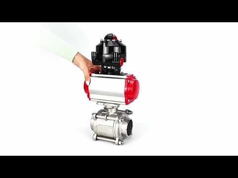 Ball valves Elephant BV3232P(3pc)-FP-W-ISO-H WDVF DN15-32 63 bar full bore, body - 316 stainless steel, seal - PTFE, for welding, with PA-DA pneumatic actuator, pneumatic distributor 4M310-08 220V, LSU APL-510N EX