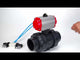Ball valves Elephant BV4242E-FP-GRM-ISO, body material - UPVC, ball material - UPVC, seal - EPDM, with pneumatic actuator with return springs PA-SA and pneumatic distributor 4V320-10 220V