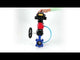 Vanne papillon d'eau Elephant WBV1631N-2W-Fb-H, matériau du corps - fonte QT450, matériau du disque - acier inoxydable AISI 304, joint - NBR, actionneur pneumatique PA-DA double action, 4V320-10 220V, BKV APL-410N EX, volant MON