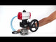 Ball valves Elephant BV3232P(3pc)-FP-W-ISO-H,  body material - Stainless steel AISI 316, seal - PTFE / PTFE / Teflon, with pneumatic actuator double action PA-DA, 4V320-10 220V, handwheel MON
