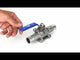 Robinets à boisseau sphérique Elephant BV3131P(3pc)-FP-WH en acier inoxydable SS304, à passage intégral, en trois parties, joint - PTFE, soudé, avec poignée