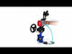 Vanne papillon d'eau Elephant WBV1631N-2W-Fb-H, matériau du corps - fonte QT450, matériau du disque - acier inoxydable AISI 304, joint - NBR, actionneur pneumatique PA-DA double action, volant manuel 4V320-08 220V MON, BPV AFC2000
