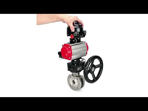 Ball valves Elephant BV3232P-FP-Fb-ISO-H 16 bar wafer, full bore, stainless steel body. steel SS316, seal - PTFE, with pneumatic drive Elephant PA-DA 052-105 pneumatic distributor 4M310-08 24V gearbox MON LSU APL-510N-EX