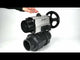 Ball valves Elephant BV4242E-FP-GRM-ISO, body material - UPVC, ball material - UPVC, seal - EPDM, with pneumatic actuator double action PA-DA-105-1 and pneumatic distributor 4M310-08 24V