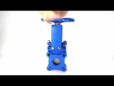 Vanne à guillotine Elephant GVKN1331N-2W-Fb-S, matériau du corps - fonte GGG40, matériau du couteau - acier inoxydable AISI 304, joint - NBR, volant
