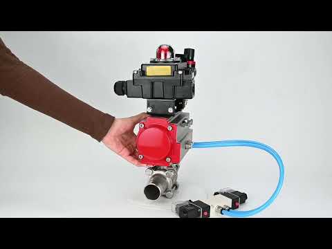 Vannes à boisseau sphérique Elephant BV3131P(3pc)-FP-W-ISO-H LONG DN10-150 passage intégral, corps - acier inoxydable 304, à souder, avec actionneur pneumatique PA-DA, distributeur pneumatique 4V320-10 220V, BKV APL-410N EX et GSV AFC2000