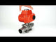 Vannes à boisseau sphérique Elephant BV3232P(3pc)-FP-W-ISO-H LONG à passage intégral, soudées, corps - acier inoxydable SS316, joint - PTFE, avec entraînement électrique 1/4 de tour QT-N-EM-O1-380VAC-U1 380V HARK