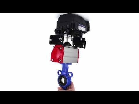 Vanne papillon d'eau Elephant al-316l-epdm-elephant-da-yt1000rsi, matériau du corps - alliage d'aluminium, matériau du disque - acier inoxydable AISI 316L, joint - EPDM, actionné par actionneur pneumatique