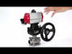 Ball valves Elephant BV3232P(3pc)-FP-W-ISO-H WDVF DN15-32 63 bar full bore, body - 316 stainless steel, seal - PTFE, for welding, with PA-DA pneumatic actuator, pneumatic distributor 4M310-08 220V, manual backup for MON