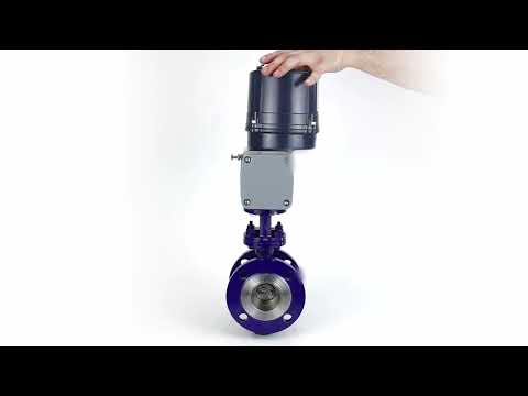 Butterfly valves with triple eccentricity Elephant WBV3EX-3432M-1W-F-ISO flanged, body - carbon steel WCB, disc - stainless steel 316, seal - METAL, with electric quarter turn actuator Elephant QTSA-N-EM-O0-220VAC