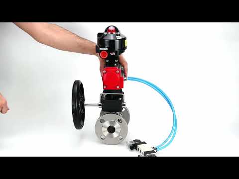 Ball valves Elephant BV3131P(3pc)-FP-F-ISO-H flanged, full bore, three-piece, stainless steel body. steel SS304, seal - PTFE, with pneumatic drive Elephant PA-DA 052-130 pneumatic distributor 4V320-10 gearbox MON LSU APL-510N-EX