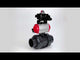 Ball valves Elephant BV4242E-FP-GRM-ISO, body material - UPVC, ball material - UPVC, seal - EPDM, with pneumatic actuator double action PA-DA, pneumatic distributor 4M310-08 24V and LSU APL-410N EX