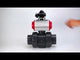 Ball valves Elephant BV4242E-FP-GRM-ISO, body material - UPVC, ball material - UPVC, seal - EPDM, with pneumatic actuator double action PA-DA, pneumatic distributor 4M310-08 220V and LSU APL-210N