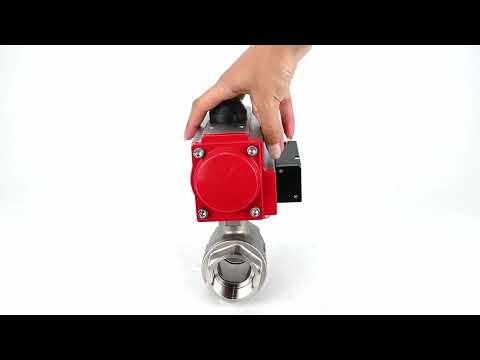 Robinet à boisseau sphérique en acier inoxydable Elephant kshmp316-elephant-sa-4m310-110/220v, matériau du corps - acier inoxydable AISI 316, matériau de la bille - acier inoxydable AISI 316, joint - PTFE, actionné par actionneur pneumatique
