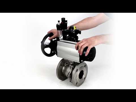 Ball valves Elephant BV3232P(2pc)-FP-F-ISO-H DN80-100 16 bar, full bore flanged, stainless steel SS316, seal - PTFE, with pneumatic actuator PA-DA-105-1 double acting, with pneumatic distributor 4M310-08 220V , with LSU APL-210N, with ATU AFC2000