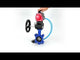 Vanne papillon d'eau Elephant WBV1616E-2W-Fb-H, matériau du corps - fonte QT450, matériau du disque - fonte QT450, joint - EPDM, avec actionneur pneumatique double effet PA-DA, 4V320-08 220V, volant MON